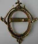 Brass brooch large